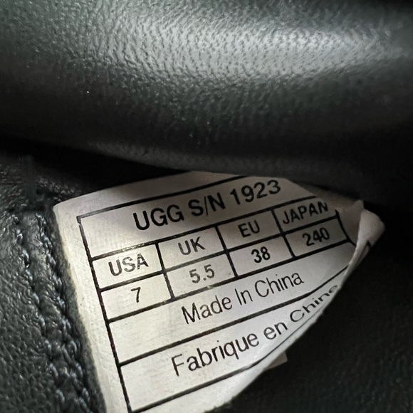 UGG Australia Black Leather Riding Boots - Picture 9 of 9